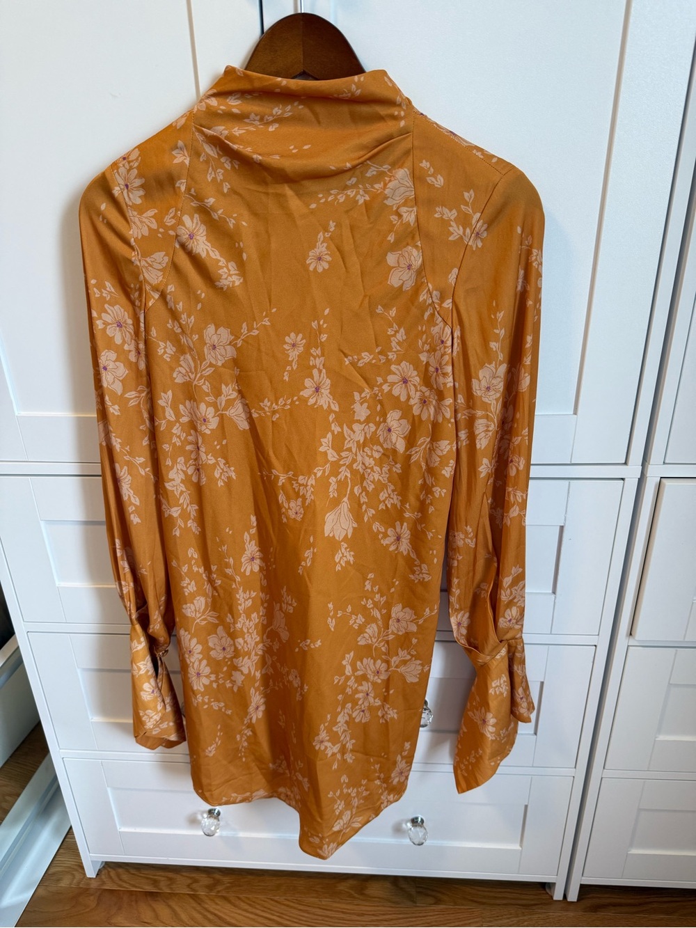 Free People Mini Dress - Rust with Cream Floral